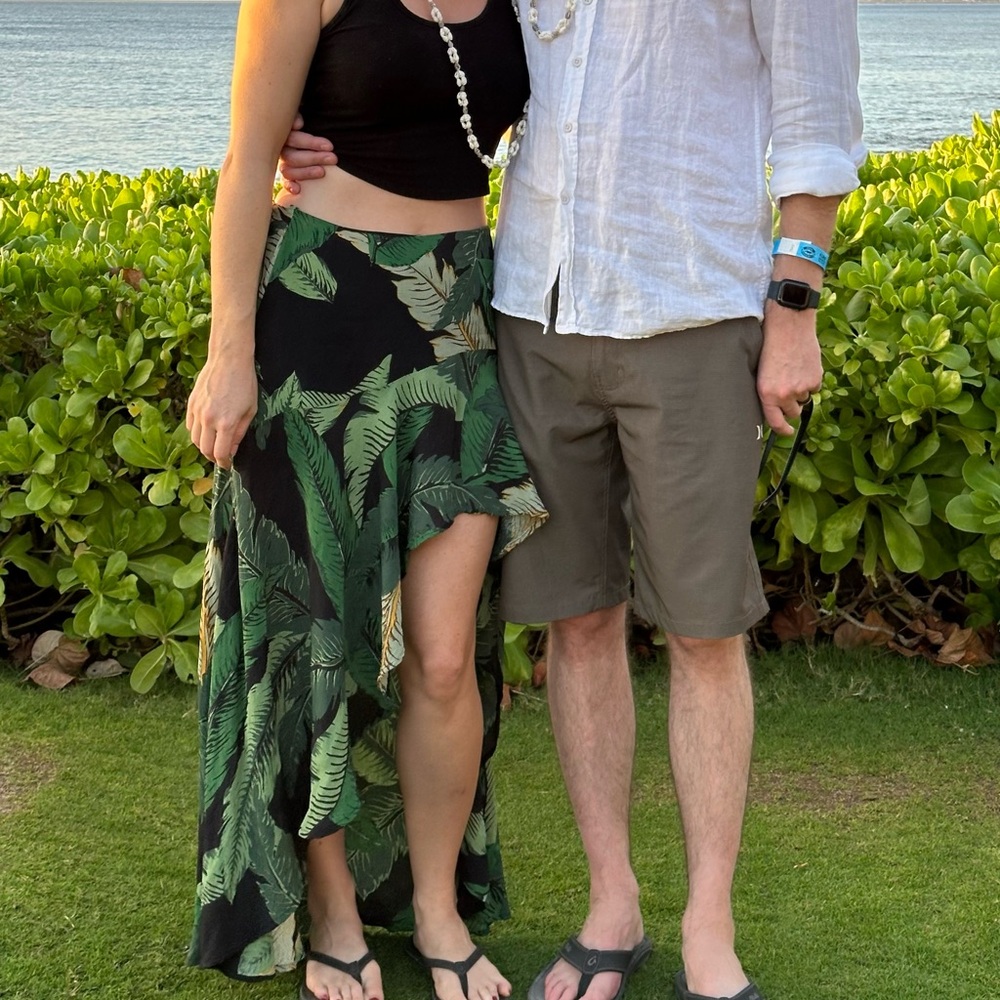 Beach riot Green Leaf Skirt M